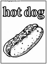40  Hot Dog Coloring Pages Free Printable PDF JPG PNG & Online Coloring sketch template