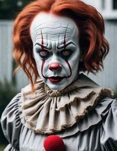 Pennywise Woman Halloween Costume Fancy Dress. Face Swap. Insert Your Face ID:893556