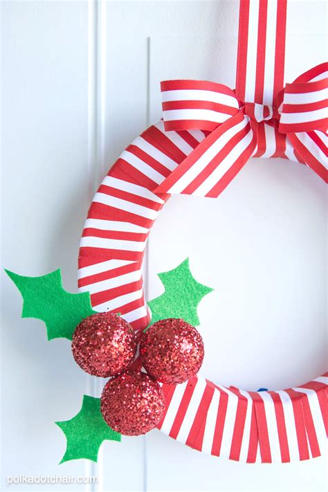 Holly Berry DIY Christmas Wreath - The Polka Dot Chair