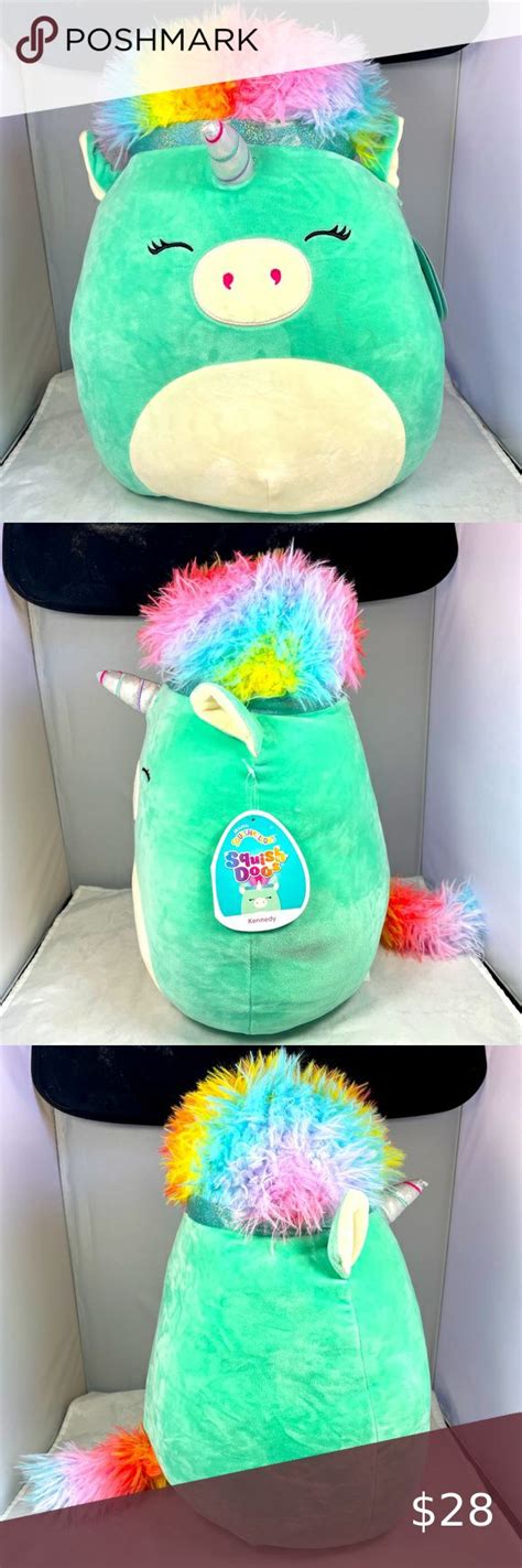 KellyToy Squishmallow 16” Squish Doos Kennedy Rainbow Unicorn | Rainbow ...