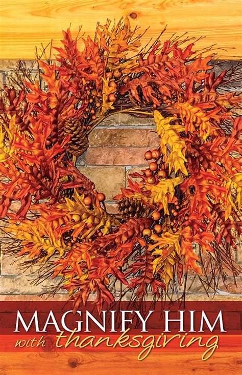 Church Bulletin 11" - Fall & Thanksgiving - Magnify Him (Pack of 50) | Thanksgiving, Fall, Seasons