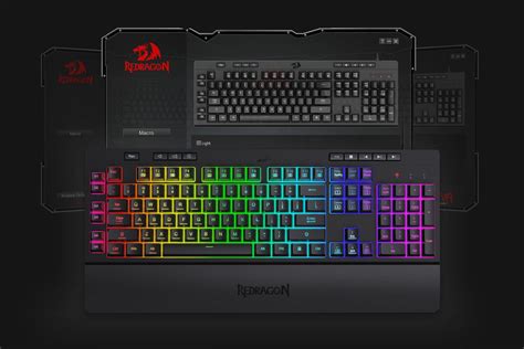 Redragon K512 SHIVA RGB Membrane Gaming Keyboard With 8 Multimedia Keys - 6 Macro Keys ...