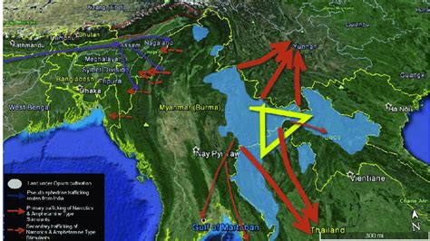 Flow of Drugs in the Golden Triangle and Northeast India | Download ...