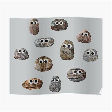 "Rocks with Googly Eyes" Poster by amymh | Redbubble