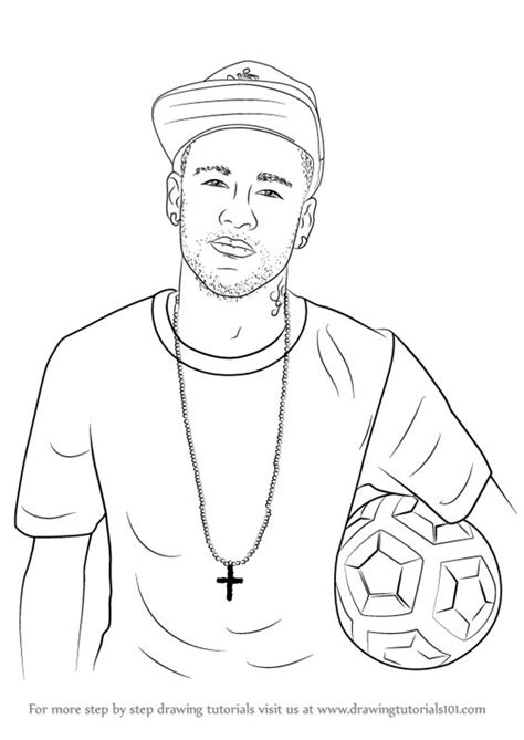 Learn How to Draw Neymar Jr. (Footballers) Step by Step : Drawing ...