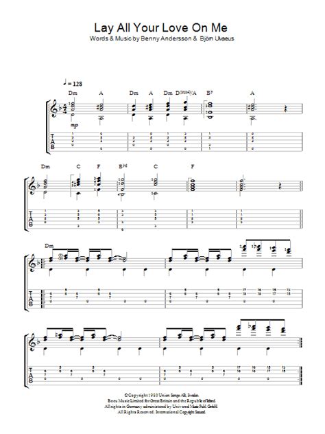 Lay All Your Love On Me by ABBA - Easy Guitar Tab - Guitar Instructor