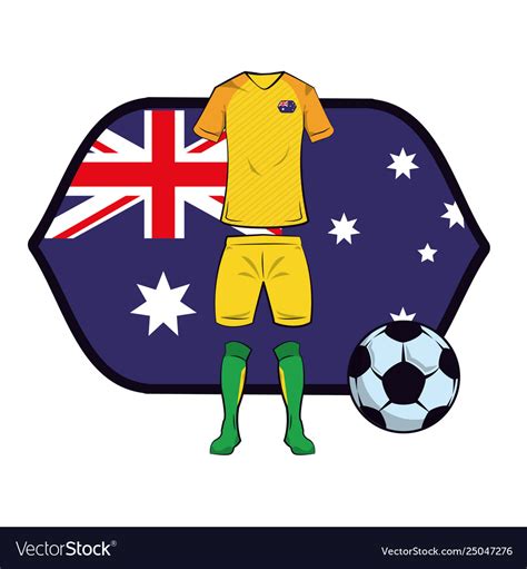 Australia soccer uniform Royalty Free Vector Image