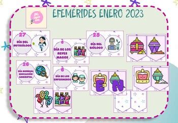 EFEMÉRIDES ENERO by Lapiz Lila | TPT