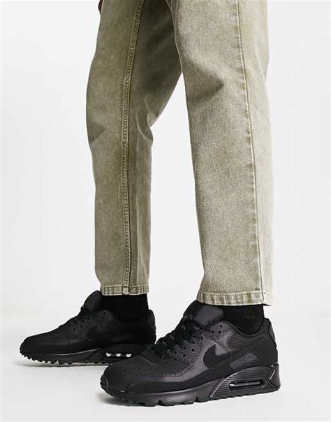 Nike Air Max 90 Recraft trainers in triple black | ASOS