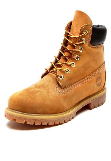 Bota Couro Timberland Yellow Boot 6in Premium Boot WP Caramelo - Compre ...