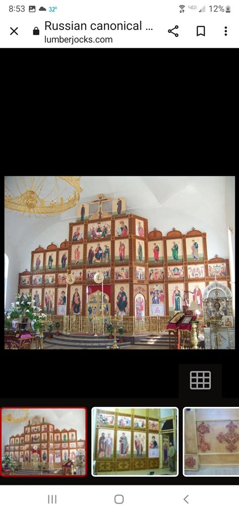 Russian Orthodox iconostasis. Made to order in a city of Frolovo : r ...