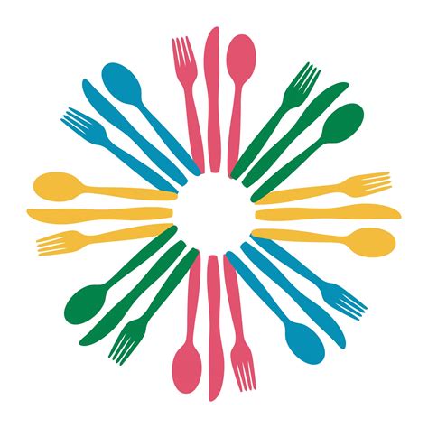Colorful Cutlery Logo Clipart Free Stock Photo - Public Domain Pictures