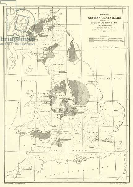 Map of the British Coalfields showing the Extension and Depth of the Coal Formation (engraving ...