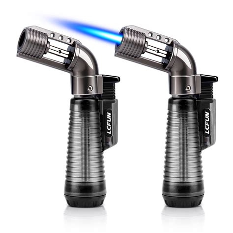 Buy Torch Lighter 2 Pack Jet Flame Lighter Refillable Butane Lighter ...