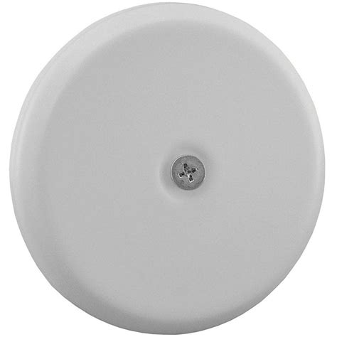 7-1/4" White High Impact Plastic Cleanout Cover Plate, Flat Design