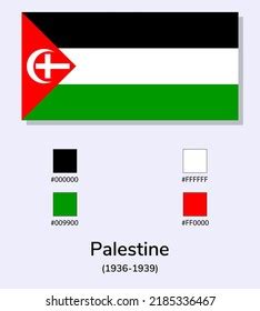 Vector Illustration Palestine 19361939 Flag Isolated Stock Vector (Royalty Free) 2185336467 ...