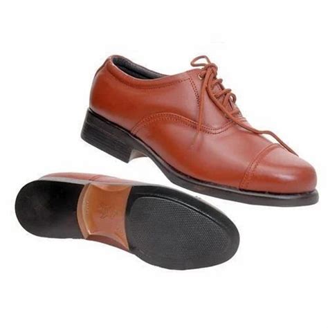 Brown Leather Police Shoes at Rs 800/pair in Bengaluru | ID: 19017586973