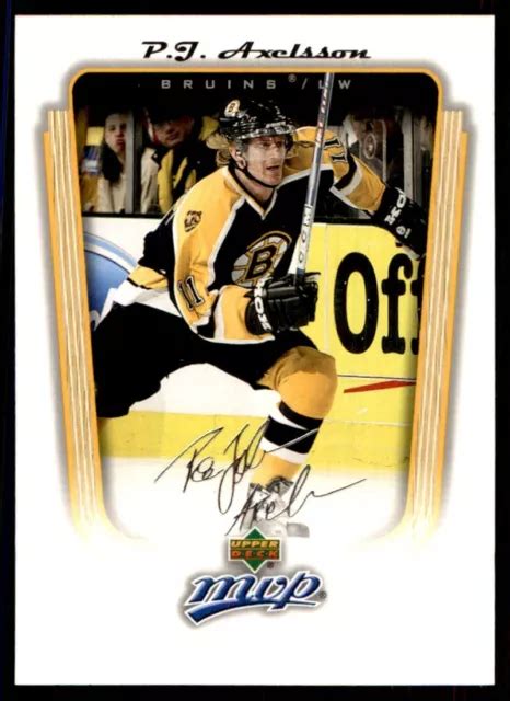 2005-06 UPPER DECK MVP P.J. Axelsson Boston Bruins #32 EUR 0,85 ...