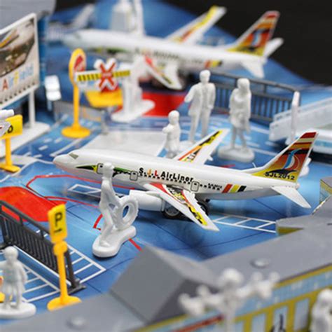 200 pcs set simulation airport scene toy set aircraft model children's ...