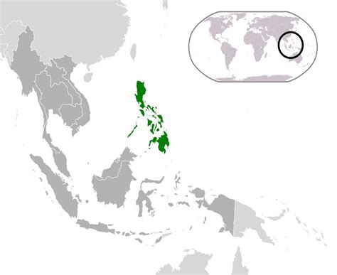 Detallado mapa de ubicación de Filipinas | Filipinas | Asia | Mapas del Mundo