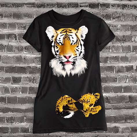 Tiger Print TShirts for Women · Creative Fabrica