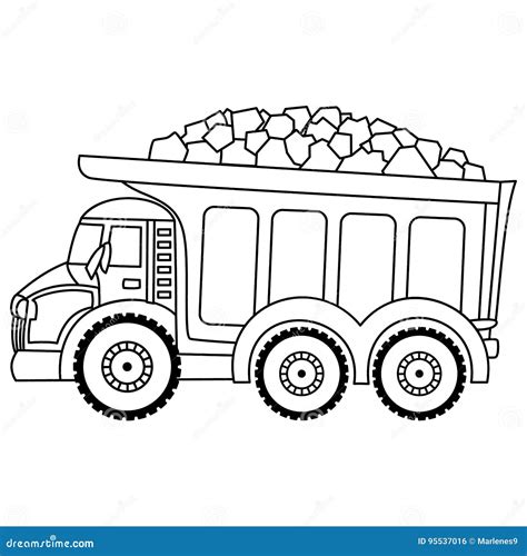 Vector Dump Truck. Vector Truck. | CartoonDealer.com #95537016