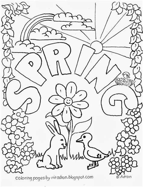 Welcome Spring Coloring Pages at GetDrawings | Free download