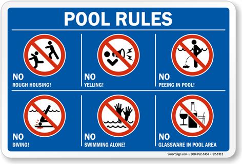 Pool Rules Signs | Free Shipping