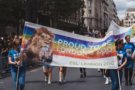 London Zoo with Flags and Banners Celebrating London LGBTQ Pride Parade ...