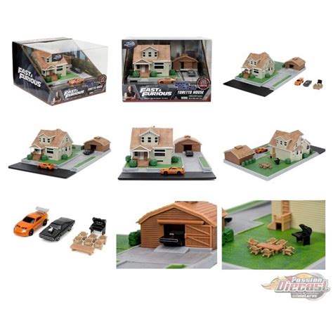 Jada Toys Fast Furious Nano Hollywood Rides Dom Toretto's House Display Diorama With Two Die ...