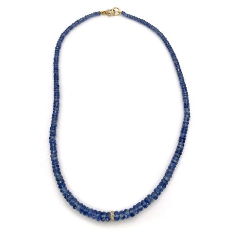 14Kt Natural Sapphire Necklace