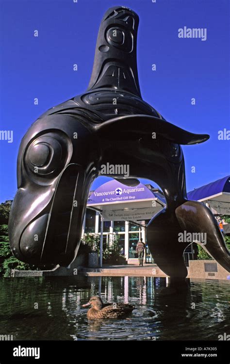 Killer Whale sculpture Vancouver Aquarium BC Vancouver Stock Photo - Alamy