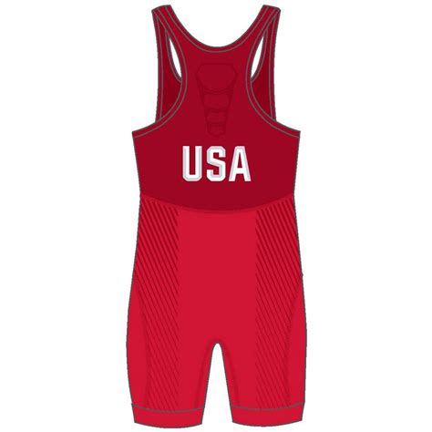 Nike USA Wrestling Red Singlet - Blue Chip Wrestling