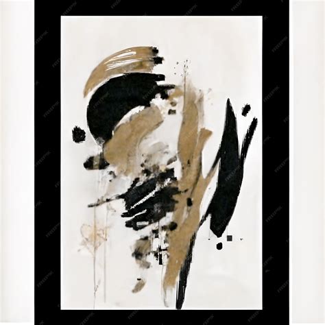 Premium AI Image | A black and white painting with the word " art " on it.