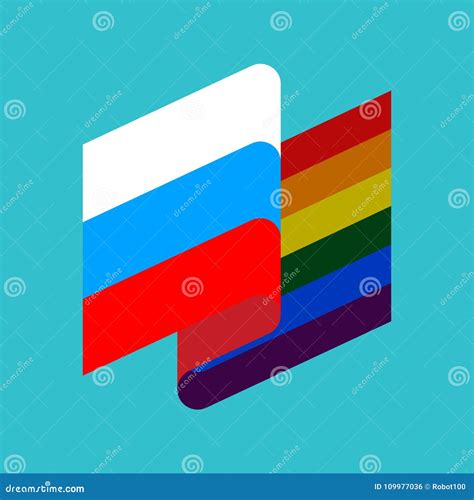 Russia LGBT Flag. Russian Symbol of Tolerant Stock Vector - Illustration of insignia, lesbian ...