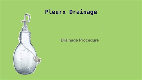 Pleurx Drainage: Drainage Procedure - YouTube