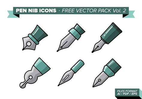 Pen Nib Free Vector Pack Vol. 2 - Download Free Vectors, Clipart Graphics & Vector Art