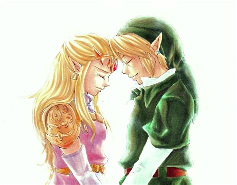 Link And Zelda Kiss | Link And Zelda Kiss... | Link and zelda kiss, Zelda art, Legend of zelda