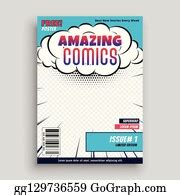 3 Amazing Comic Book Cover Page Template Design Clip Art | Royalty Free - GoGraph