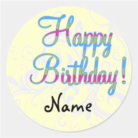 Custom Happy Birthday Stickers | Zazzle