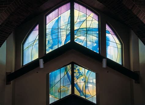 Painterly stained glass art Bellarmine University Chapel Louisville ...