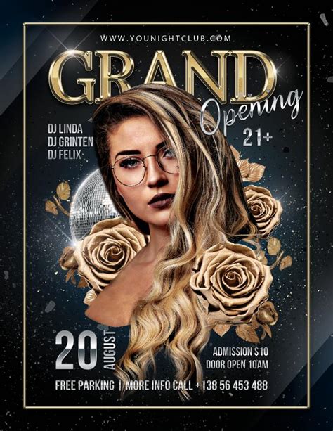 Grand Opening PSD Flyer template free download