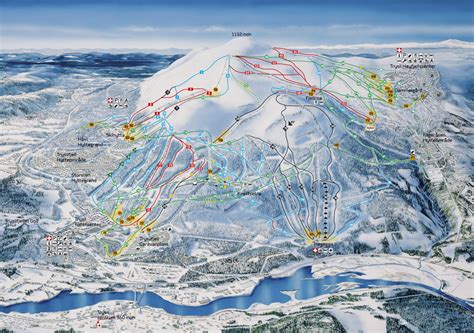 Trysil ski map, Norway, Europe