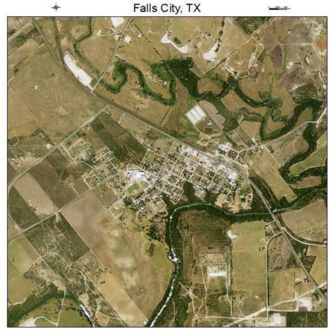 Aerial Photography Map of Falls City, TX Texas