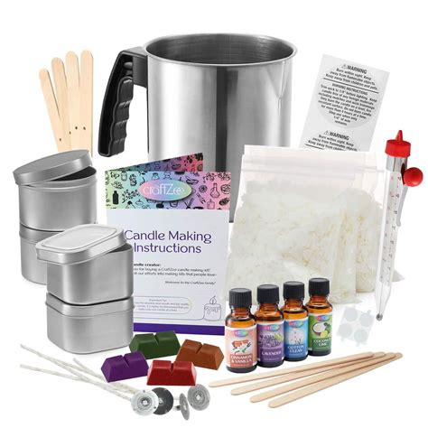 Complete DIY Candle Making Kit Supplies by CraftZee – Create Large ...