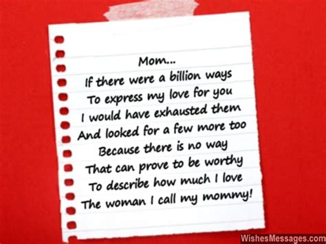 I Love You Poems for Mom – WishesMessages.com