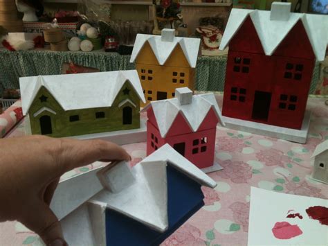 Bee In My Bonnet: My Christmas Village and a tutorial on how I made my trees ...