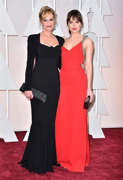 Melanie Griffith & Dakota Johnson. | Academy awards red carpet, Oscars 2015 red carpet, Evening ...