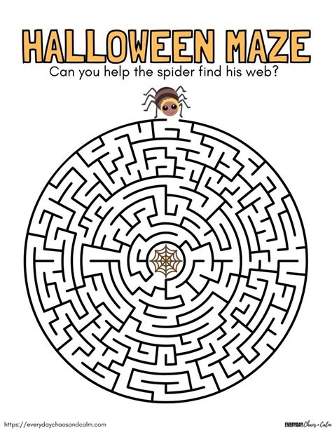 Free Halloween Maze Printables For Kids