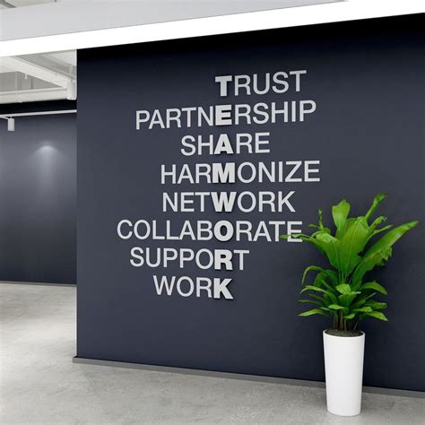 Teamwork Crosswords, Office Wall Art Decor, Teamwork Dimensional, Office Decals, Motivational ...